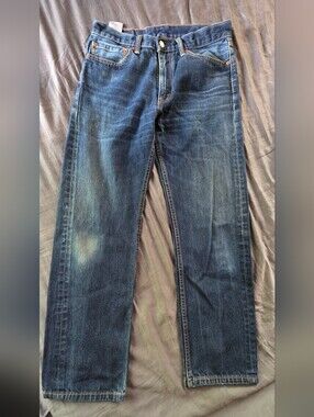 Levi’s 505 Men’s Jeans 34x32 Regular Fit Straight Leg Blue Denim 100% Cotton
